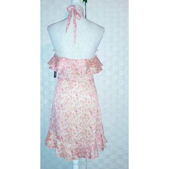 Gianni Bini Louise Floral Ditsy Print Halter Crepe - Picture 3 of 16